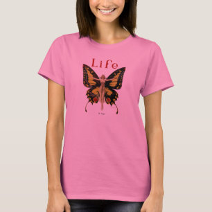 Fladderfjäril Flygande Kvinna Illustration T Shirt
