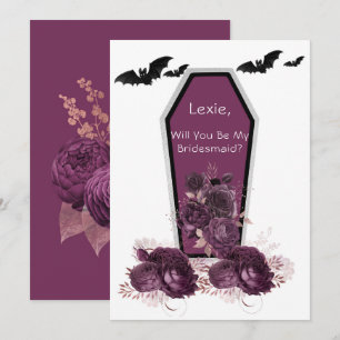 Fladdermöss av Plum Silver Coffin kommer du att bl Inbjudningar