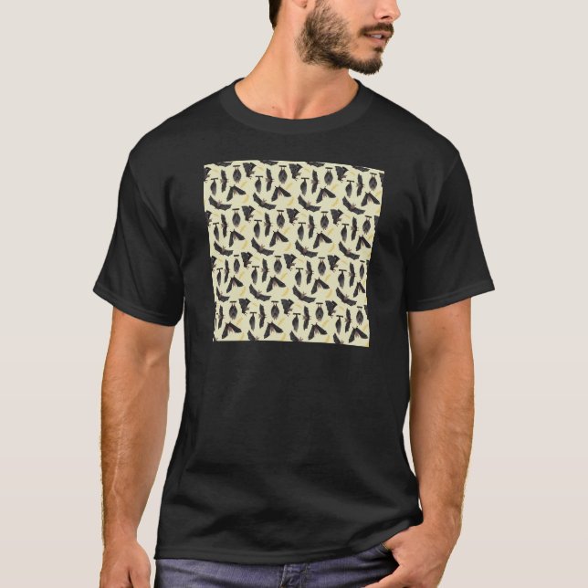fladdermöss för gult t-shirt (Framsida)