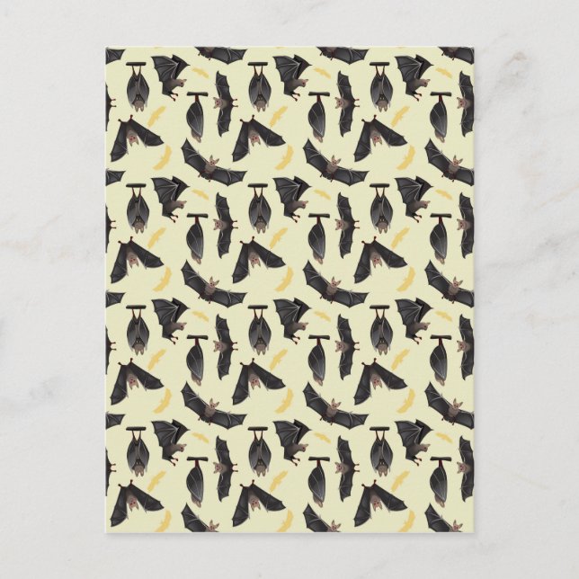 fladdermöss för gult vykort (Framsida)