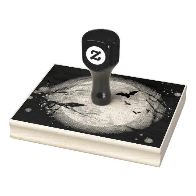 Fladdermöss från Måne på Halloween Stämpel (Stämpel)