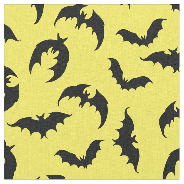 Fladdermöss Gothic Halloween Deep Blue Tyg (Närbild)