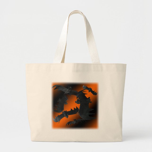 Fladdermöss Halloween Canvas Bag Jumbo Tygkasse (Framsidan)