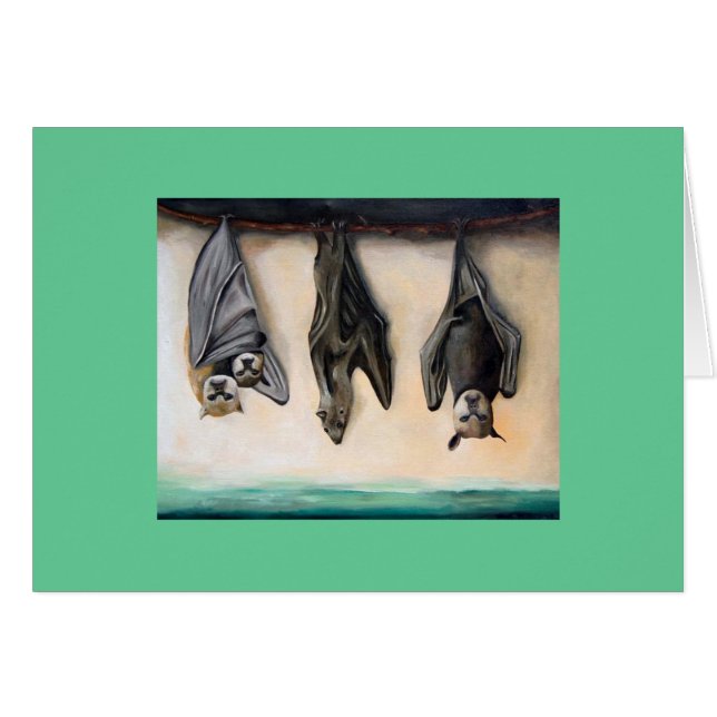 Fladdermöss Hälsningskort (Framsidan Horizontal)