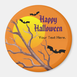 Fladdermöss happy halloween och Måne Magnet