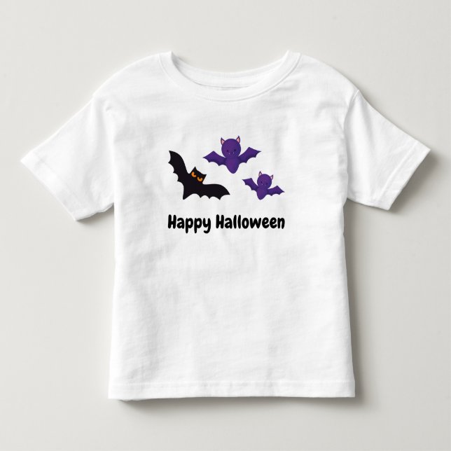 Fladdermöss happy halloween t shirt (Framsida)