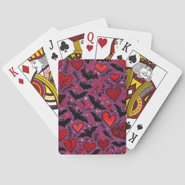 Fladdermöss & Hjärtan Casinokort (Baksidan)