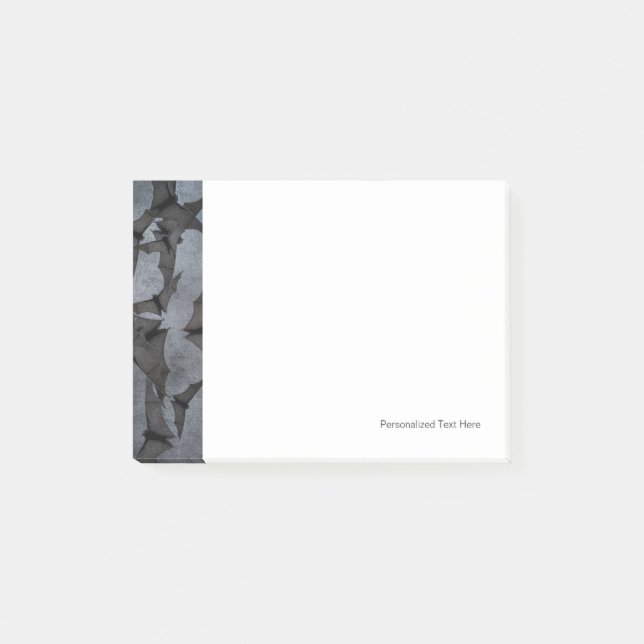 Fladdermöss i Mörken Cloudy Himlar Post-it Block (Framsida)