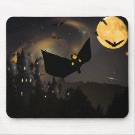 Fladdermöss Måne och Halloween Musmatta