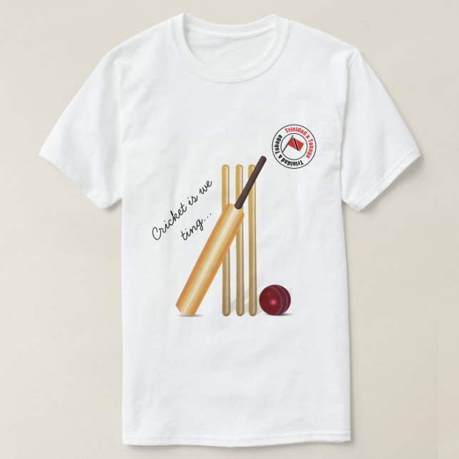 Fladdermöss- och bollTrinidad och Tobago syrsa T Shirt (Design framsida)