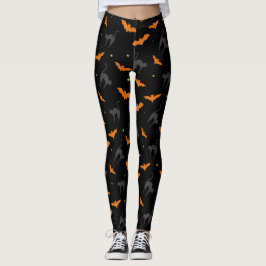 Fladdermöss och Cats Halloween Leggings