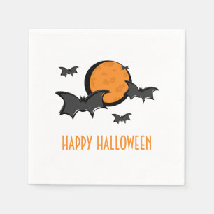 Fladdermöss och Måne Halloween Pappra blöjor Pappersservett