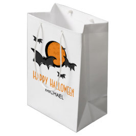 Fladdermöss och Måne Halloween Treat Gift Bag