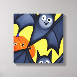 Fladdermöss och pumpor canvastryck