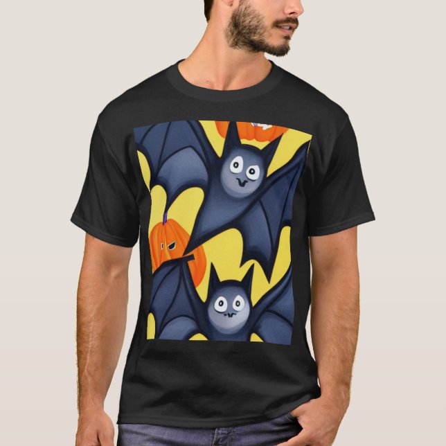 Fladdermöss och pumpor t shirt (Framsida)