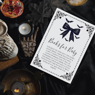 Fladdermöss och slingor Halloween-baby shower-böck Tilläggskort