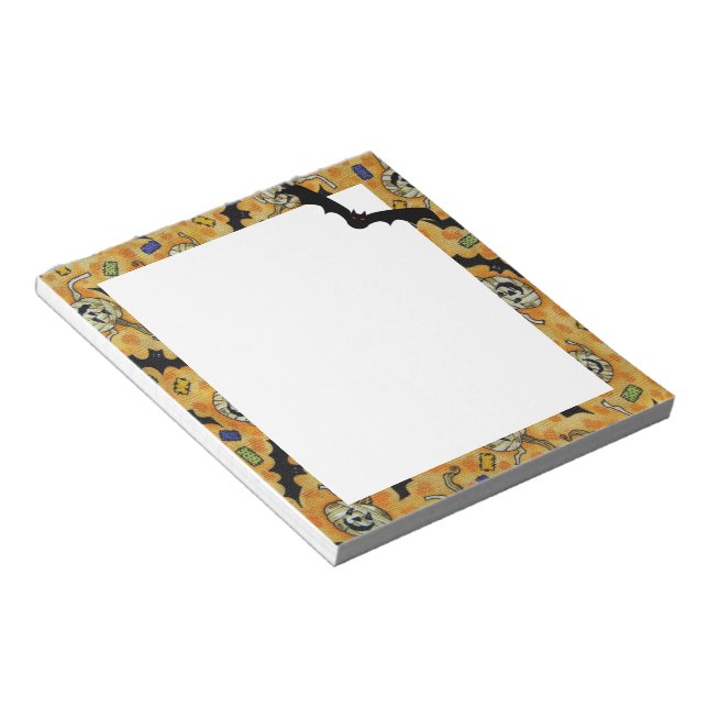 Fladdermöss och Zombie Jack-O-Lanternor Anteckningsblock (Vinklad)