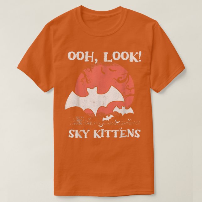 Fladdermöss Oh Titta Himlar Kittens Fladdermus Hal T Shirt (Design framsida)