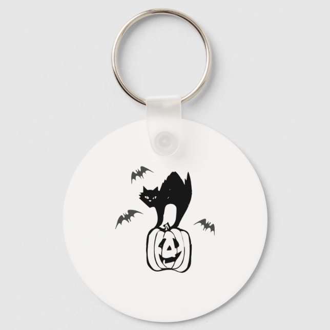 fladdermöss pumpahalloween nyckelring (Framsida)