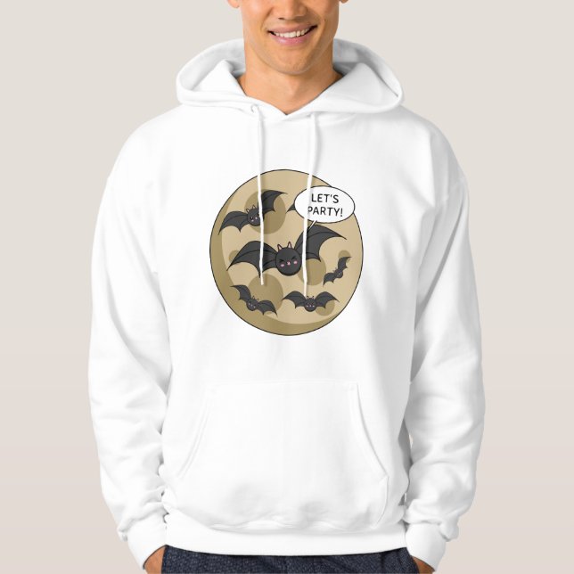 Fladdermöss som har Party på helmåne Hoodie (Framsida)