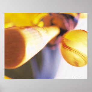 Fladdermöss som kontaktar baseball poster