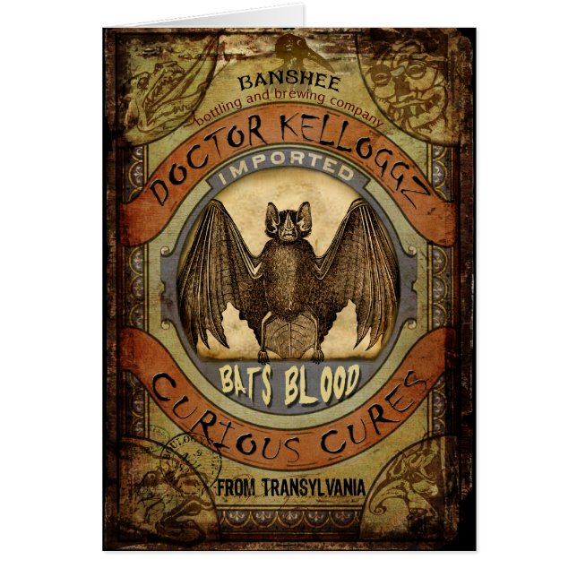 Fladdermössblod Hälsningskort (Framsidan)