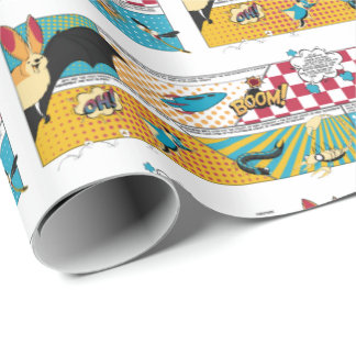 FladdermössSuperhero som slår in papper Presentpapper