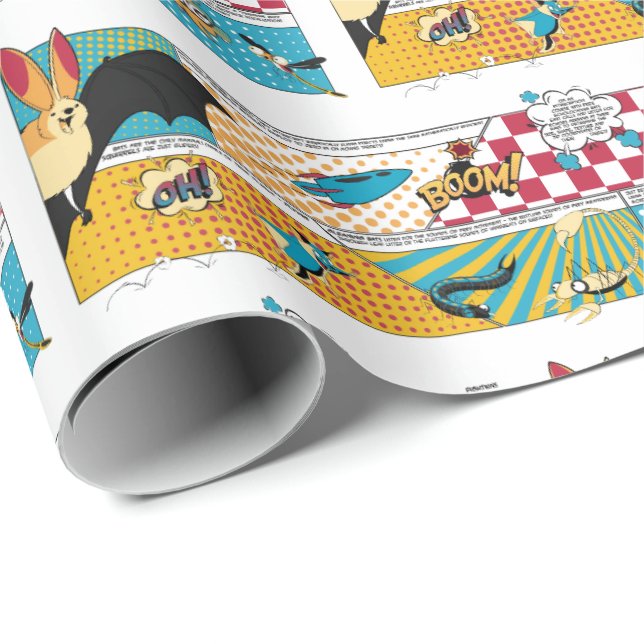 FladdermössSuperhero som slår in papper Presentpapper (Rullad Hörn)