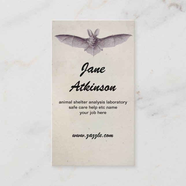 fladdermössvisitkort visitkort (Framsida)