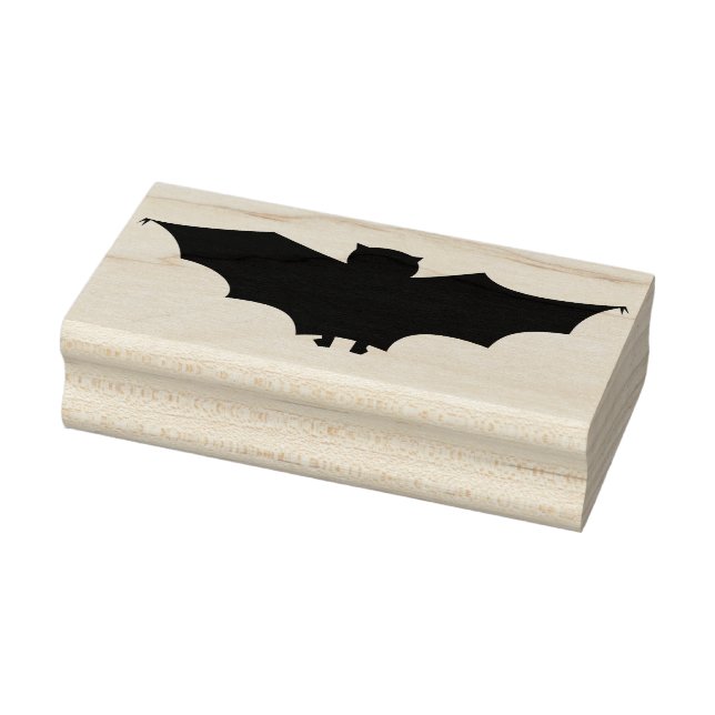 Fladdermus 3 silhuette art frimärke stämpel (Stämpel)