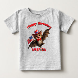 Fladdermus (5aq) Patriotisk Barn T-Shirt