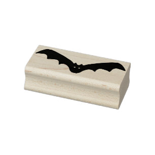 Fladdermus 6 silhuette art frimärke stämpel