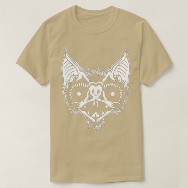 Fladdermus Älskare Vampire Chiroptera Head Goth Pu T Shirt (Design framsida)