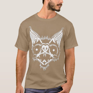 Fladdermus Älskare Vampire Chiroptera Head Goth Pu T Shirt