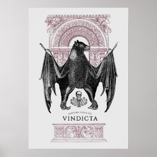 Fladdermus Animal Mandala Door Poster