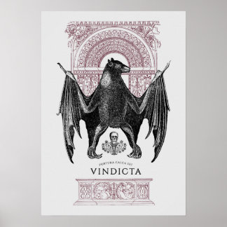 Fladdermus Animal Mandala Door Poster