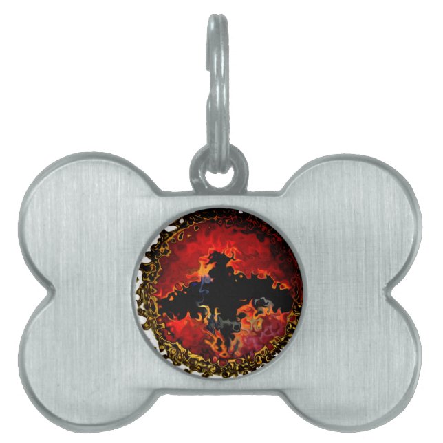 Fladdermus Art Spooky Animal Namnbricka Husdjur (Framsidan)