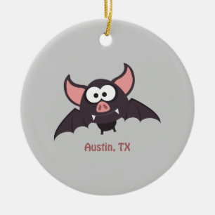 Fladdermus-Austin, Texas Julgransprydnad Keramik