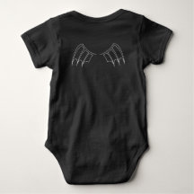 Fladdermus Baby Bodysuit - Vingar på ryggen Person