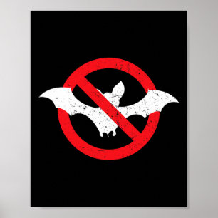 Fladdermus Ban Halloween Vampire Spooky Poster