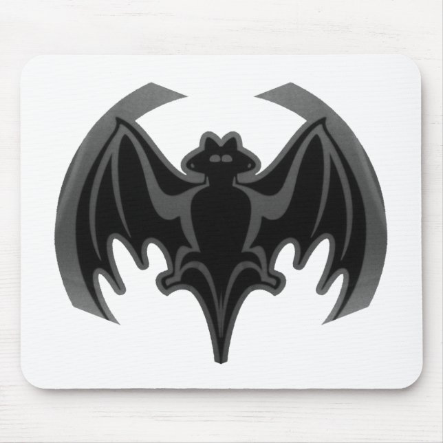 Fladdermus Black Inv. MUSEUM Zazzle-gåvor Musmatta (Framsidan)