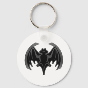 Fladdermus Black Inv. MUSEUM Zazzle-gåvor Nyckelring