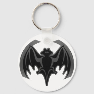Fladdermus Black Inv. MUSEUM Zazzle-gåvor Nyckelring