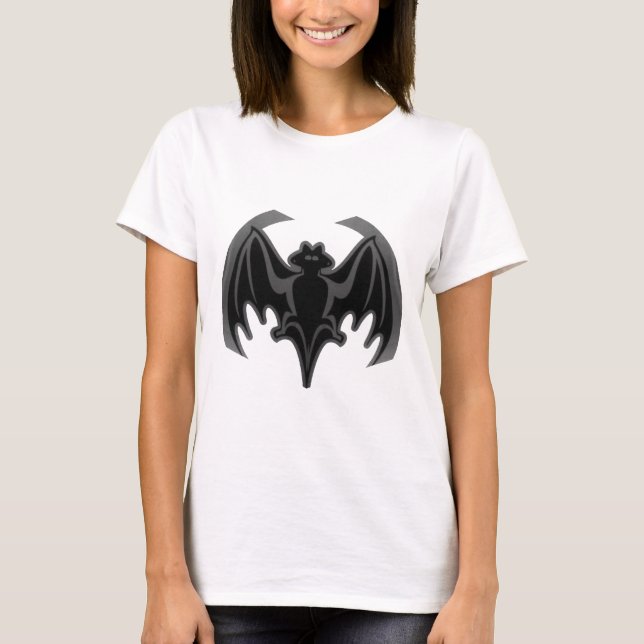 Fladdermus Black Inv. MUSEUM Zazzle-gåvor Tee (Framsida)