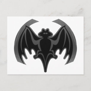 Fladdermus Black Inv. MUSEUM Zazzle-gåvor Vykort