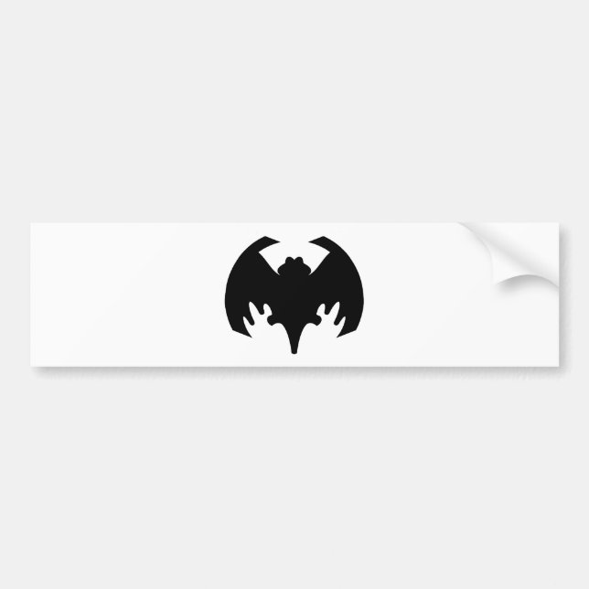 Fladdermus Black the MUSEUM Zazzle Gifts Bildekal (Framsidan)