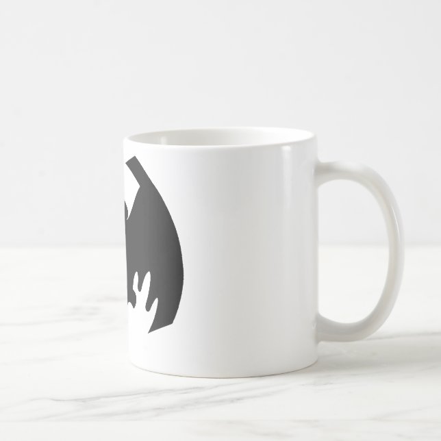 Fladdermus Black the MUSEUM Zazzle Gifts Kaffemugg (Höger)