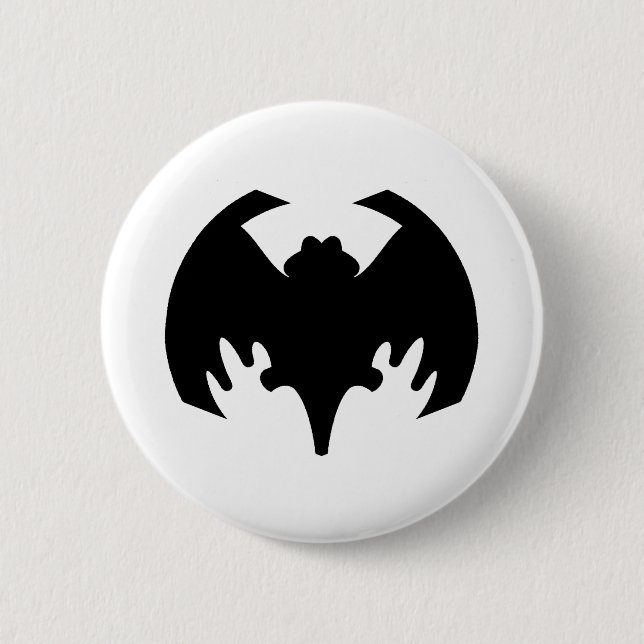 Fladdermus Black the MUSEUM Zazzle Gifts Knapp (Framsida)
