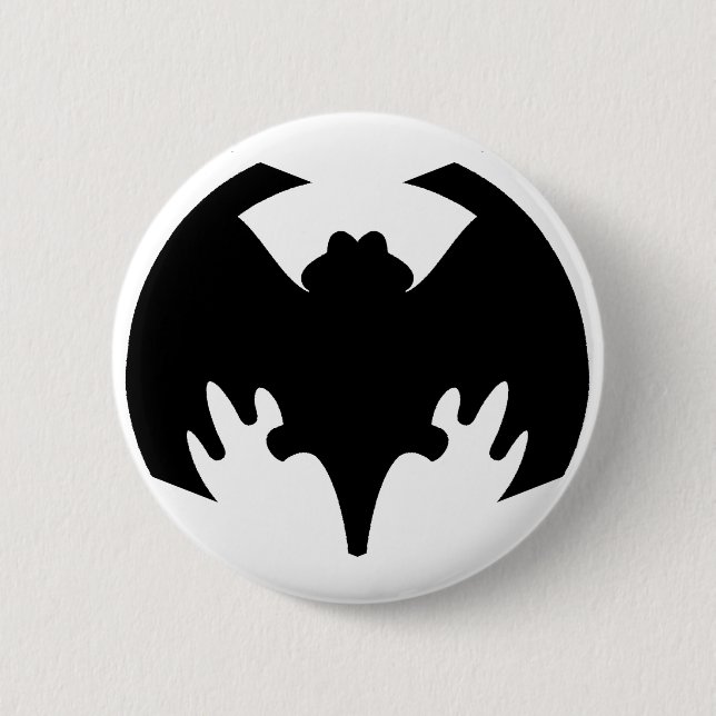 Fladdermus Black the MUSEUM Zazzle Gifts Knapp (Framsida)