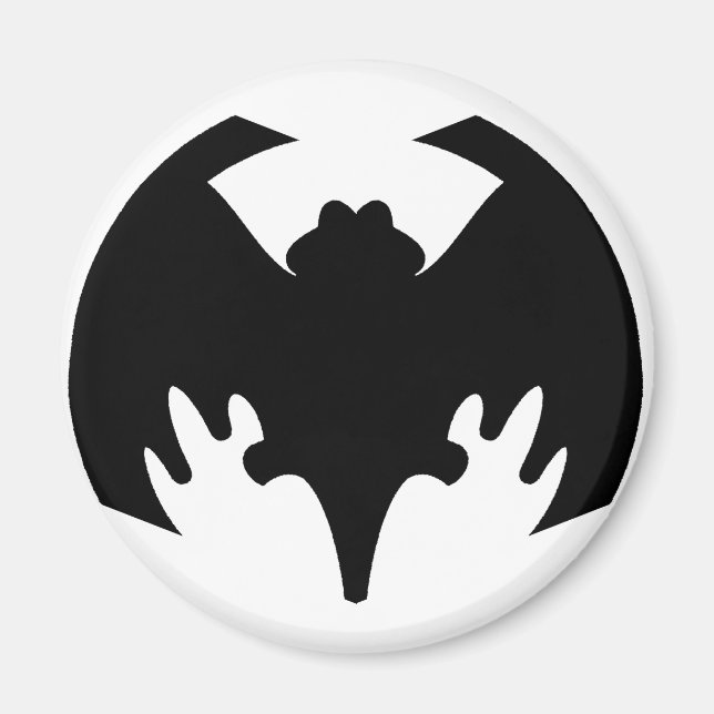 Fladdermus Black the MUSEUM Zazzle Gifts Magnet (Framsidan)